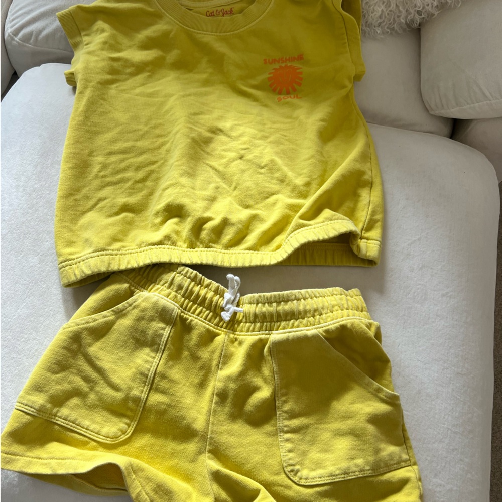 Cat and Jack Yellow T-Shirt and Shorts Set